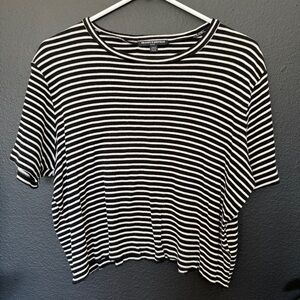 Brandy Melville Monochrome Striped Tee